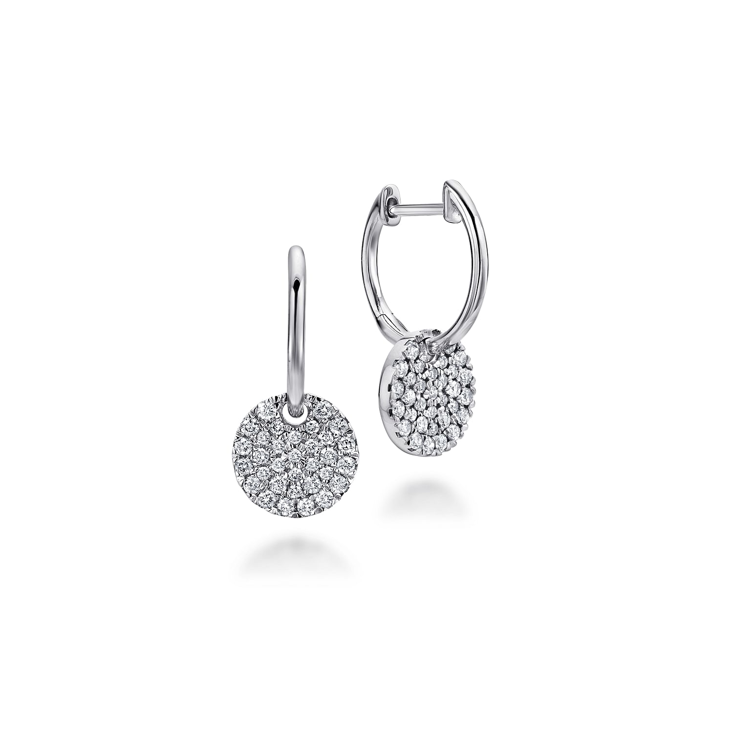 14k White Gold Unique Hanging Earrings discount 1