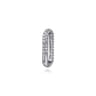 14K White Gold Diamond Pave Paperclip Lock - 1.4 ct