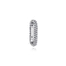14K White Gold Diamond Pave Paperclip Lock - 1.4 ct