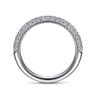 14K White Gold Diamond Pave Stackable Ring - 0.6 ct