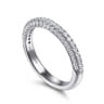 14K White Gold Diamond Pave Stackable Ring - 0.6 ct