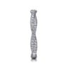 14K White Gold Diamond Pave Twisted Stackable Band - 0.3 ct