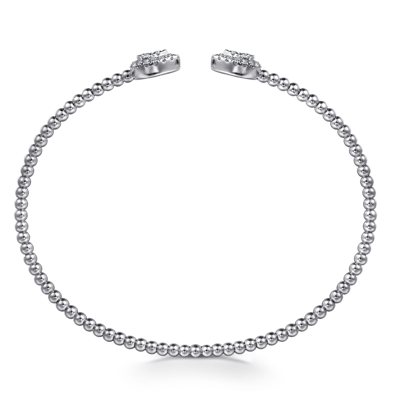 14K White Gold Diamond Pear Shape Bujukan Bangle - 0.32 ct - Shot 3