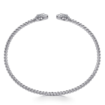 14K White Gold Diamond Pear Shape Bujukan Bangle