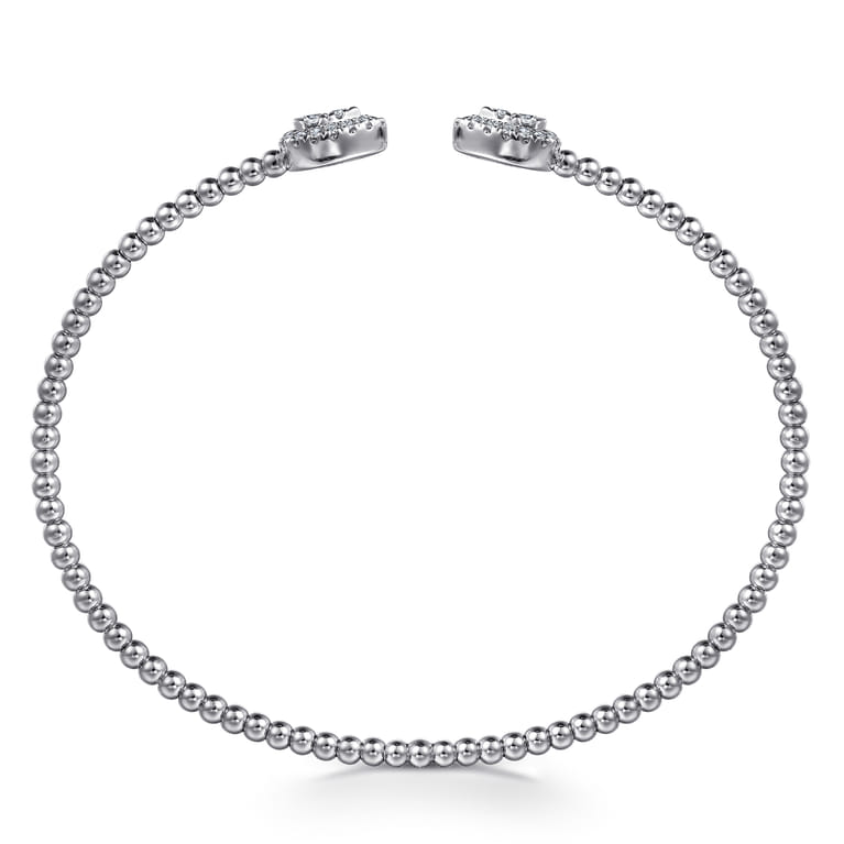 14K White Gold Diamond Pear Shape Bujukan Bangle - 0.32 ct - Shot 3