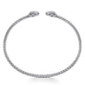 14K White Gold Diamond Pear Shape Bujukan Bangle - 0.32 ct
