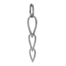 14K White Gold Diamond Pear Shape Huggie Drop Earrings - 2.05 ct