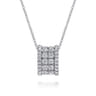 14K White Gold Diamond Pendant Necklace - 0.5 ct