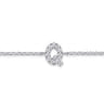 14K White Gold Diamond Q Initial Chain Bracelet - 0.08 ct