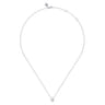 14K White Gold Diamond Q Initial Pendant Necklace - 0.08 ct