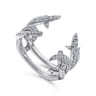 Enhancer Wedding Ring in 14k White Gold with Round Natural Diamond at Gabriel & Co.