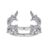 Enhancer Wedding Ring in 14k White Gold with Round Natural Diamond at Gabriel & Co.