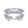 Enhancer Wedding Ring in 14k White Gold with Round Natural Diamond at Gabriel & Co.