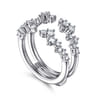 Enhancer Wedding Ring in 14k White Gold with Round Natural Diamond at Gabriel & Co.