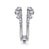 Enhancer Wedding Ring in 14k White Gold with Round Natural Diamond at Gabriel & Co.