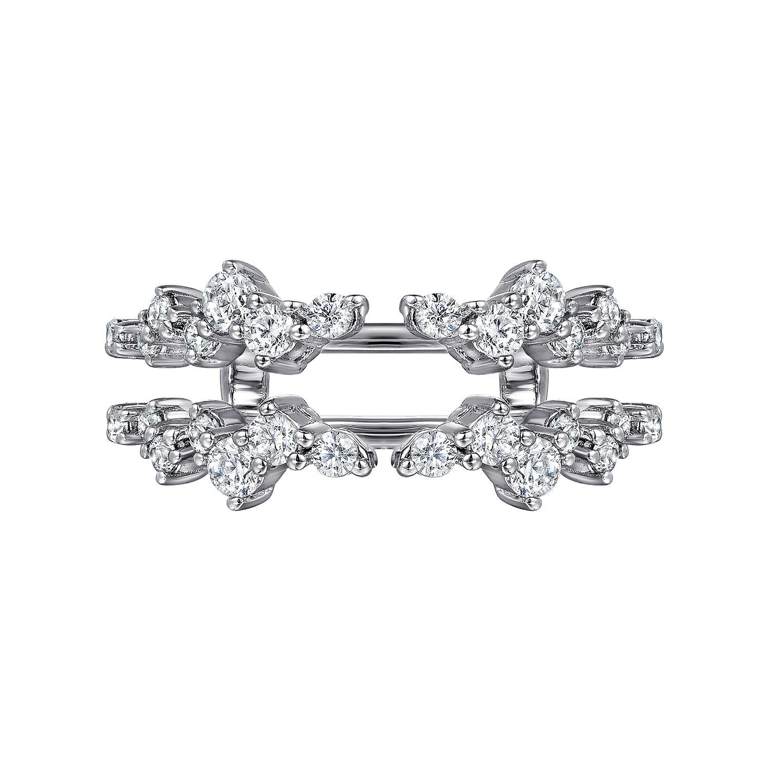 14K White Gold Diamond Ring Enhancer