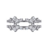 Enhancer Wedding Ring in 14k White Gold with Round Natural Diamond at Gabriel & Co.