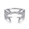 Enhancer Wedding Ring in 14k White Gold with Round Natural Diamond at Gabriel & Co.