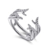 Enhancer Wedding Ring in 14k White Gold with Round Natural Diamond at Gabriel & Co.