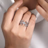 Enhancer Wedding Ring in 14k White Gold with Round Natural Diamond at Gabriel & Co.