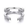 Enhancer Wedding Ring in 14k White Gold with Round Natural Diamond at Gabriel & Co.