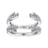 Enhancer Wedding Ring in 14k White Gold with Round Natural Diamond at Gabriel & Co.