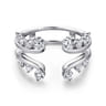 Enhancer Wedding Ring in 14k White Gold with Round Natural Diamond at Gabriel & Co.