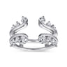Enhancer Wedding Ring in 14k White Gold with Round Natural Diamond at Gabriel & Co.