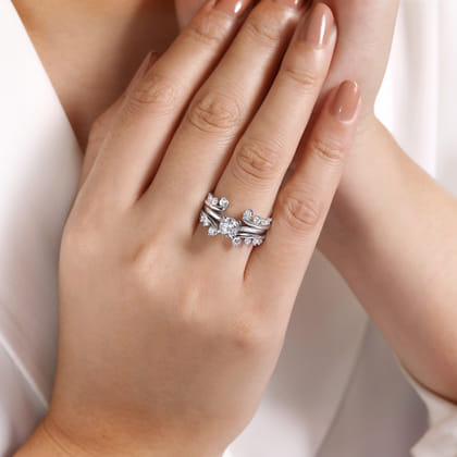 14K White Gold Diamond Ring Enhancer