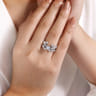 Enhancer Wedding Ring in 14k White Gold with Round Natural Diamond at Gabriel & Co.