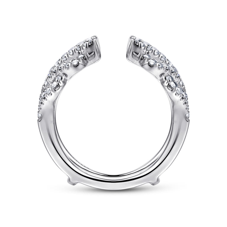 Enhancer Wedding Ring in 14k White Gold with Round  at Gabriel & Co. - Shot 2