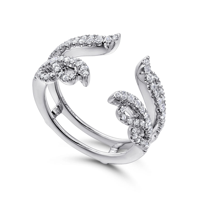 Enhancer Wedding Ring in 14k White Gold with Round  at Gabriel & Co. - Shot 3