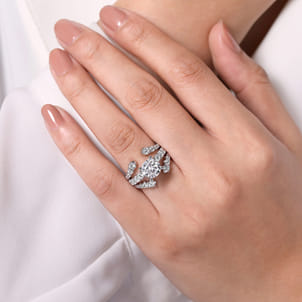 14K White Gold Diamond Ring Enhancer