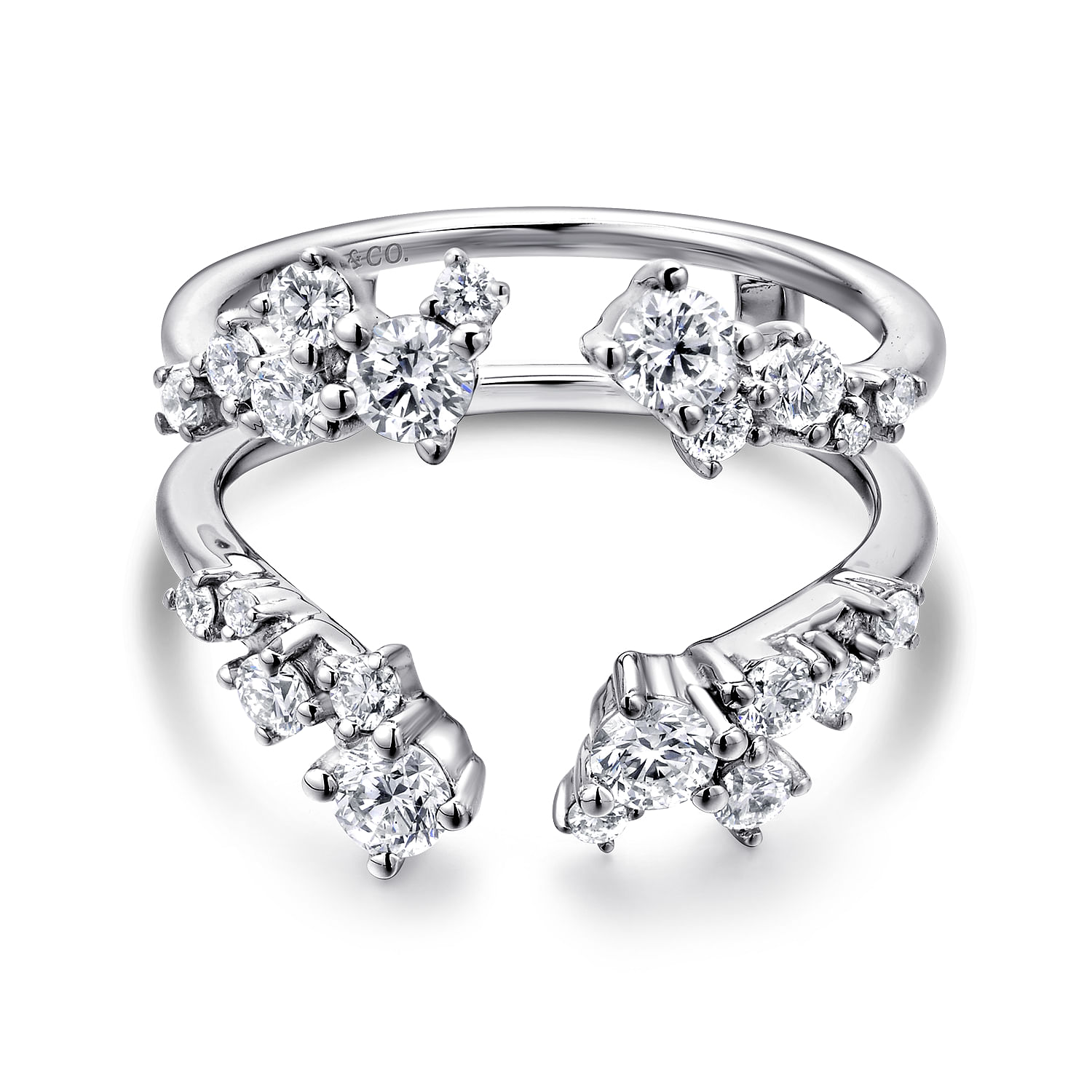 Image of 14K White Gold Diamond Ring Enhancer