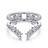 Enhancer Wedding Ring in 14k White Gold with Round Natural Diamond at Gabriel & Co.