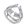 Enhancer Wedding Ring in 14k White Gold with Round Natural Diamond at Gabriel & Co.