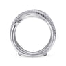 Enhancer Wedding Ring in 14k White Gold with Round Natural Diamond at Gabriel & Co.