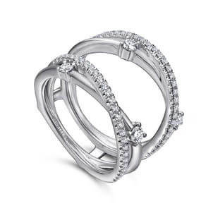 14K White Gold Diamond Ring Enhancer