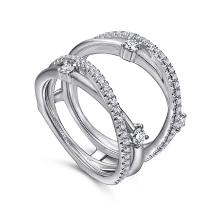 14K White Gold Diamond Ring Enhancer