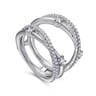 Enhancer Wedding Ring in 14k White Gold with Round Natural Diamond at Gabriel & Co.