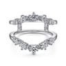 Enhancer Wedding Ring in 14k White Gold with Round Natural Diamond at Gabriel & Co.