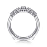 Enhancer Wedding Ring in 14k White Gold with Round Natural Diamond at Gabriel & Co.