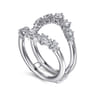 Enhancer Wedding Ring in 14k White Gold with Round Natural Diamond at Gabriel & Co.