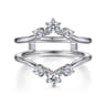 Enhancer Wedding Ring in 14k White Gold with Round Natural Diamond at Gabriel & Co.