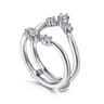 Enhancer Wedding Ring in 14k White Gold with Round Natural Diamond at Gabriel & Co.