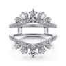 Enhancer Wedding Ring in 14k White Gold with Round Natural Diamond at Gabriel & Co.