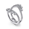 Enhancer Wedding Ring in 14k White Gold with Round Natural Diamond at Gabriel & Co.