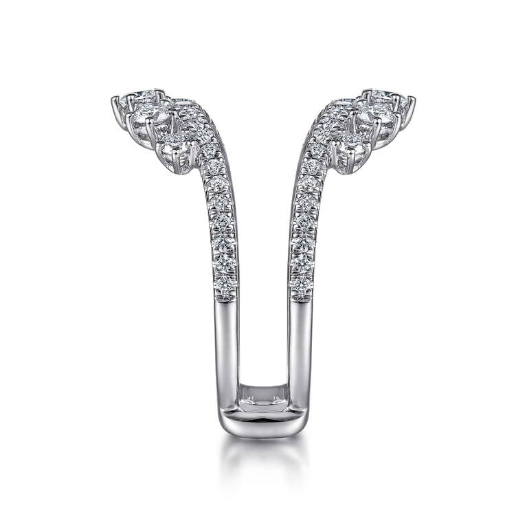 Enhancer Wedding Ring in 14k White Gold with Round Natural Diamond at Gabriel & Co. - Shot 4