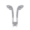 Enhancer Wedding Ring in 14k White Gold with Round Natural Diamond at Gabriel & Co.