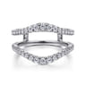Enhancer Wedding Ring in 14k White Gold with Round Natural Diamond at Gabriel & Co.